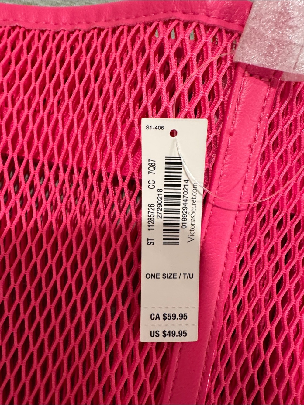 NWT Victoria's Secret hot pink beach tote - Picture 3 of 5